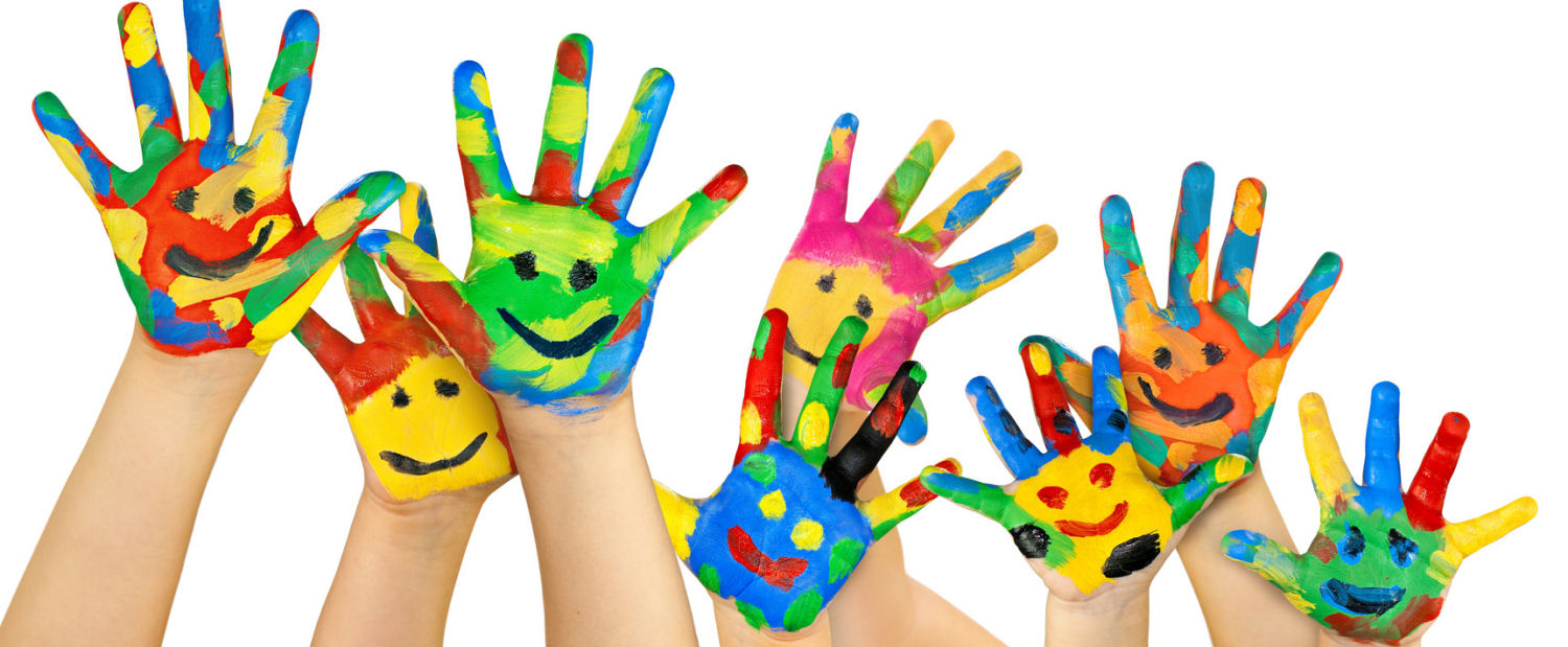 Happy children's hands at georgie porgies Denton day nursery